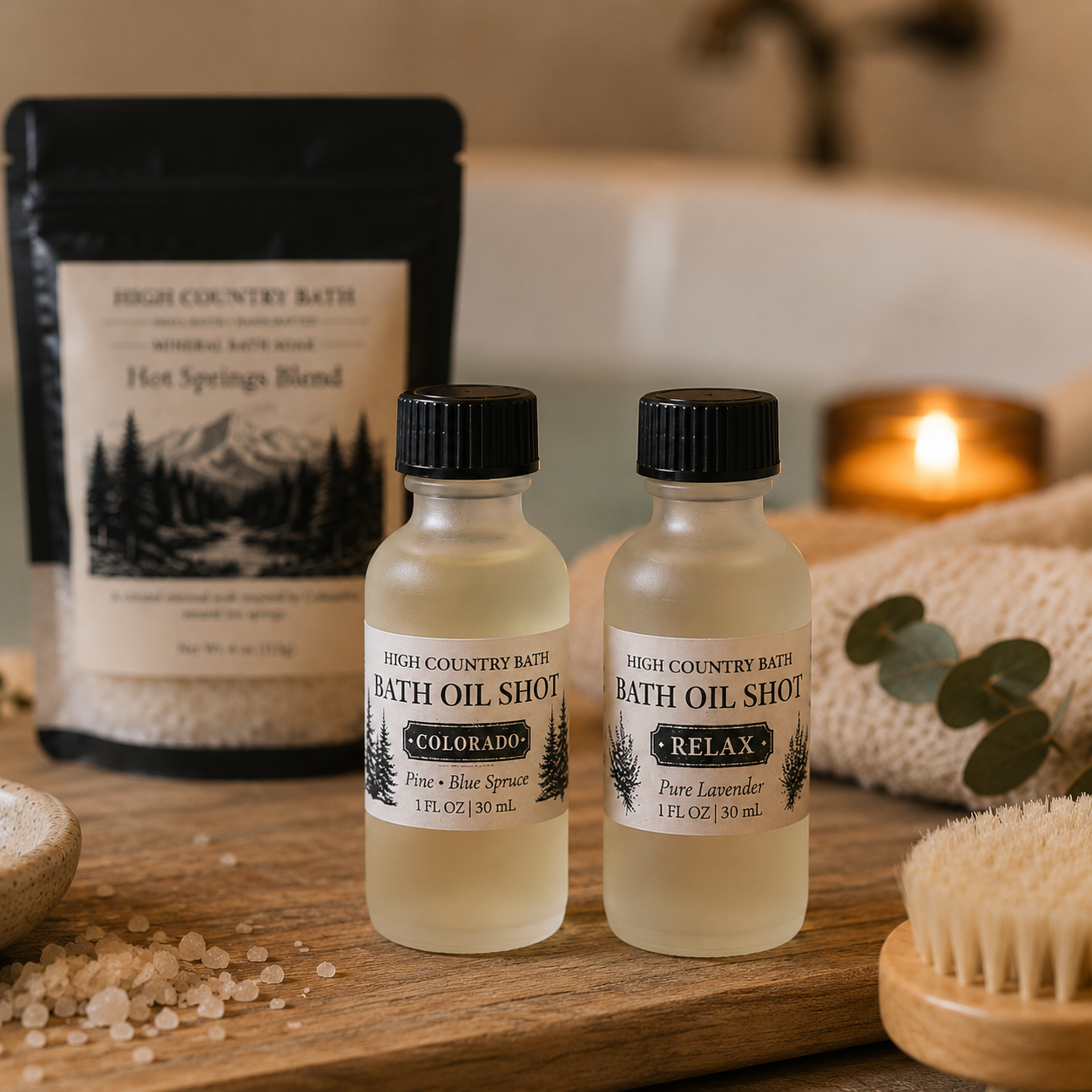 High Country Bath – Bath Oil Shots - For 2 Baths ($10.00)